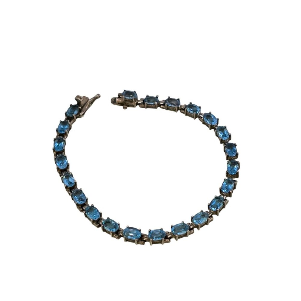 925 Sterling Semi Precious Glass Bracelet (A7712)